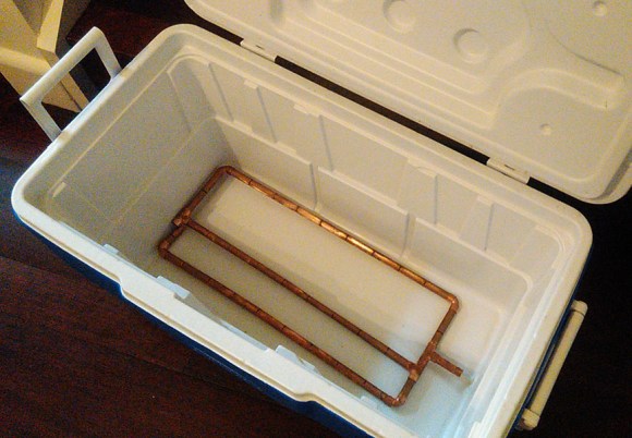 Esky mash tun, clean and dismantled